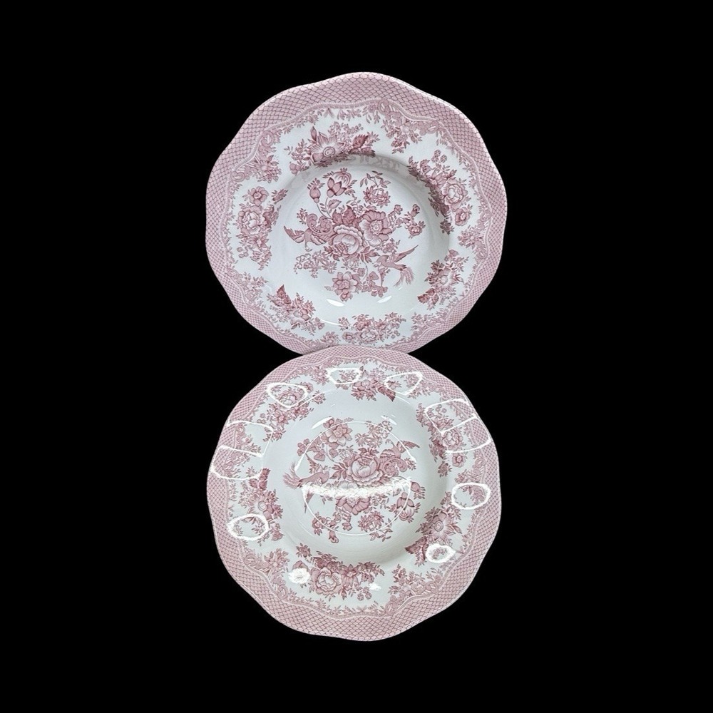 Johnson Brothers ASIATIC PHEASANTS PINK 9" Cereal Bowls Set‎ of 2